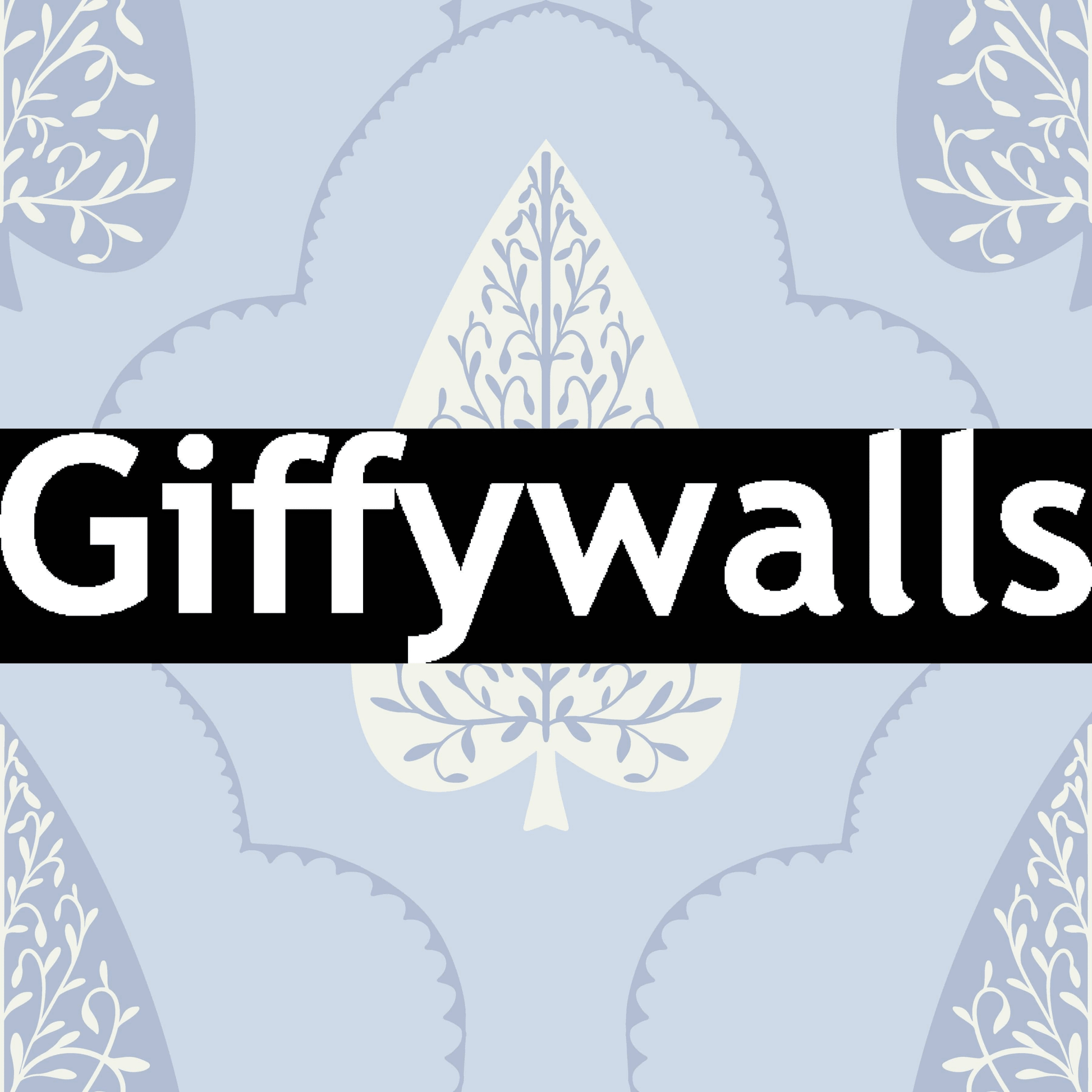 Timeless blue leaf print wallpaper, refined home interior detail, Arbor Branch Harmony.