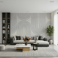 Arched Simplicity abstract wall paper. Simple graphic print for feature wall solution.