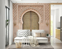 Majestic archway with golden light.

