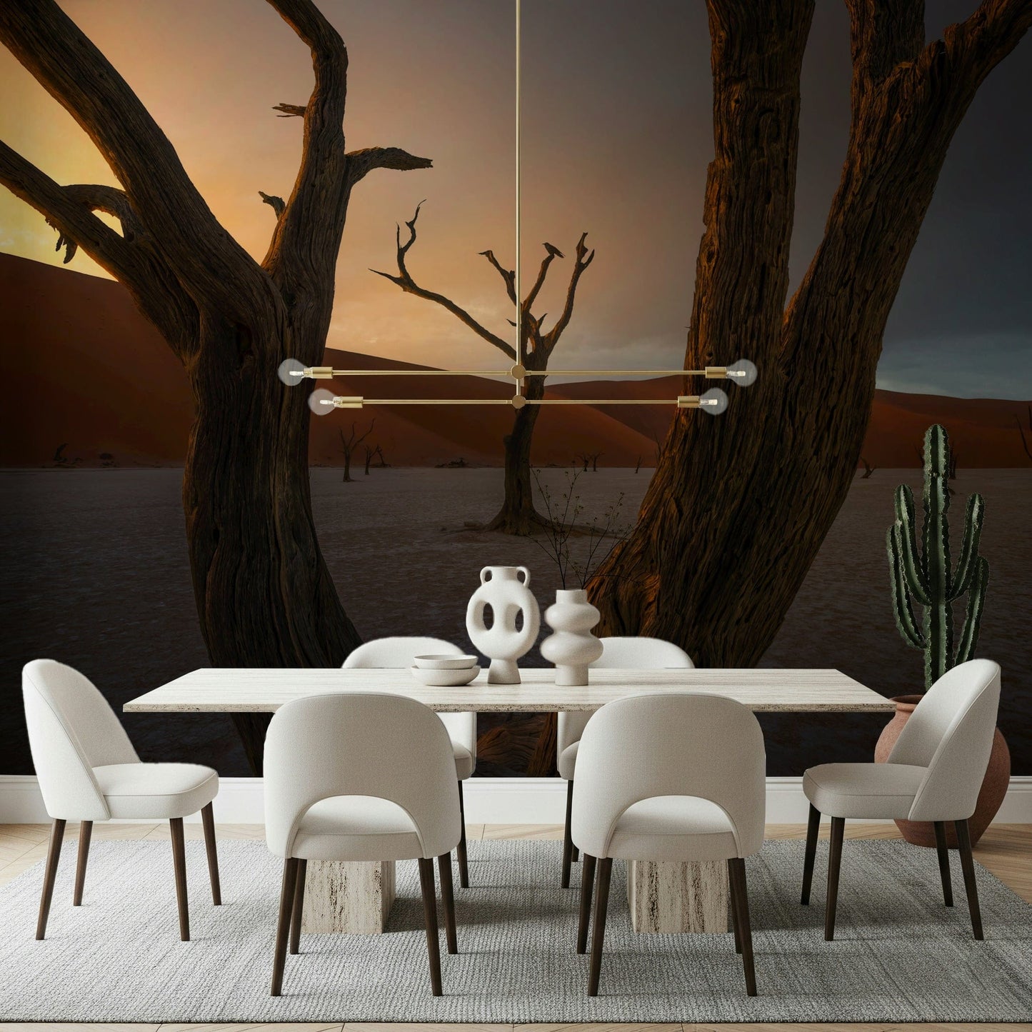 Contrasting light Arid Woodland Ghost photograph, desolate arid wilderness.