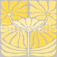 Art Deco Modern Floral Wallpaper⁠