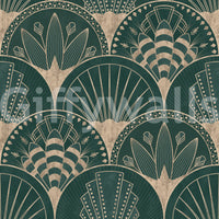 Symmetrical fan mural wallpaper

