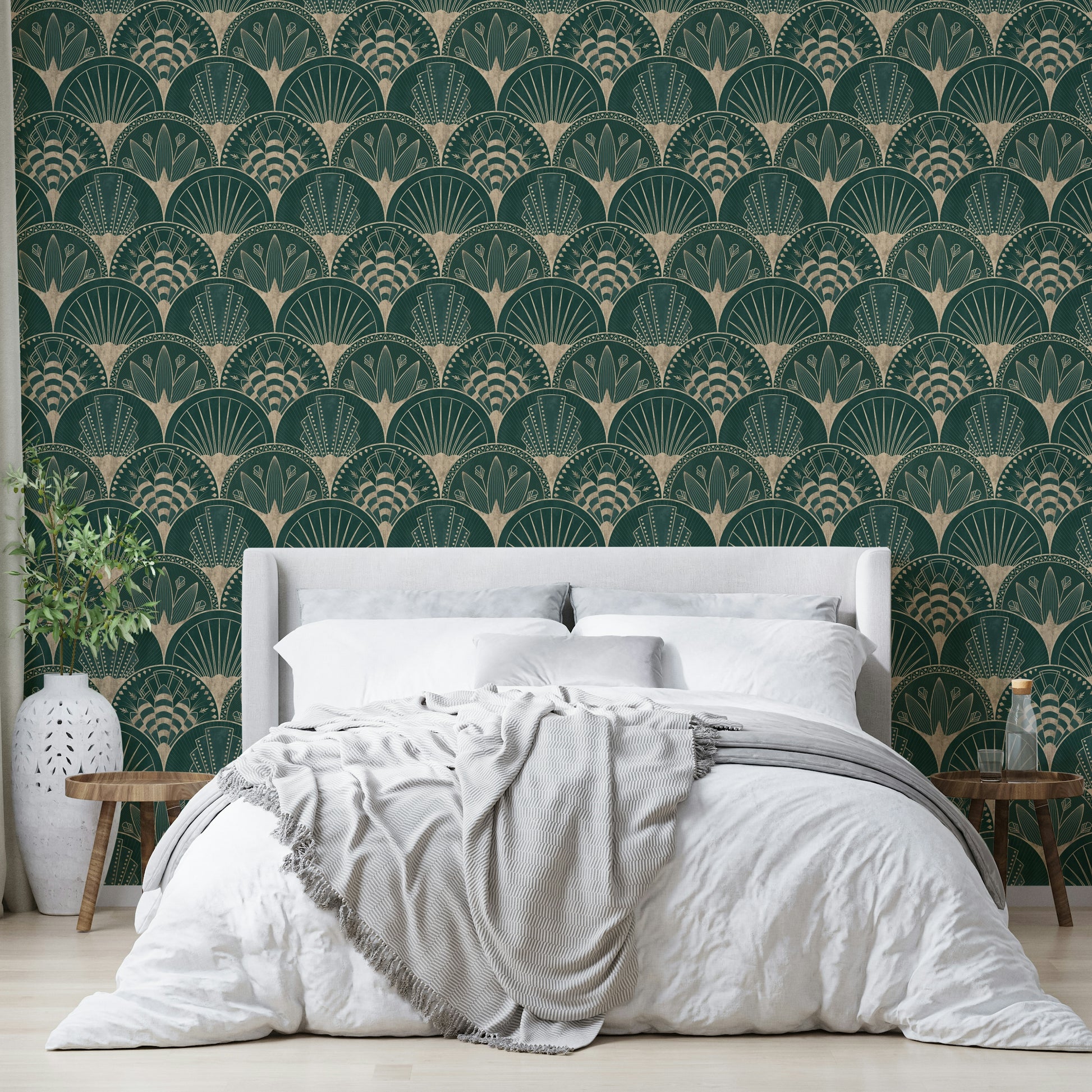 Art Deco fan design wallpaper

