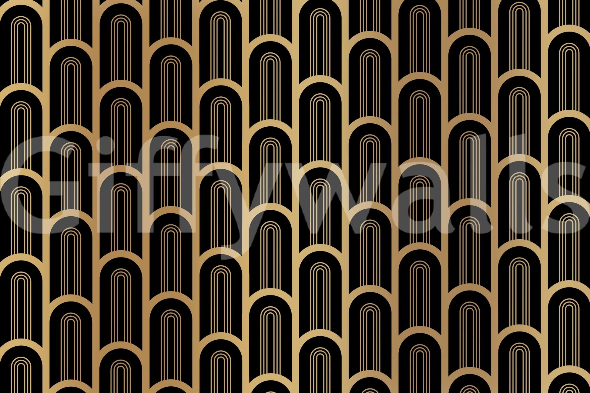 Luxurious Art Deco pattern mural for formal spaces.

