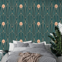 Art Deco Teal & Rose Gold Geometric - The New Twenties