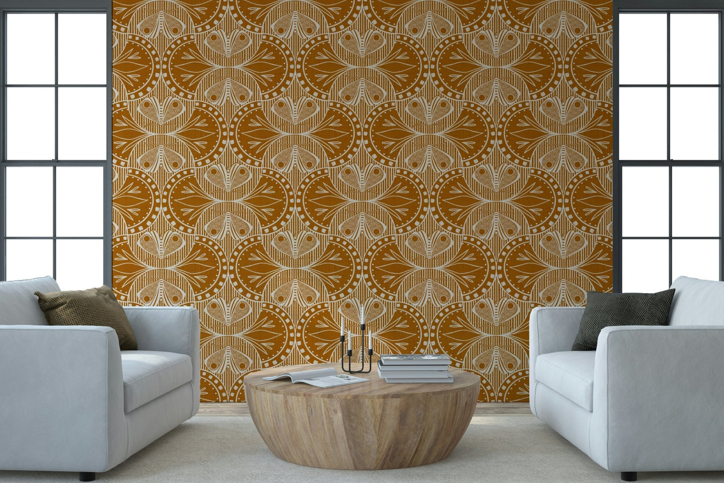 Decorative butterfly vine print wallpaper for walls unique room covering.