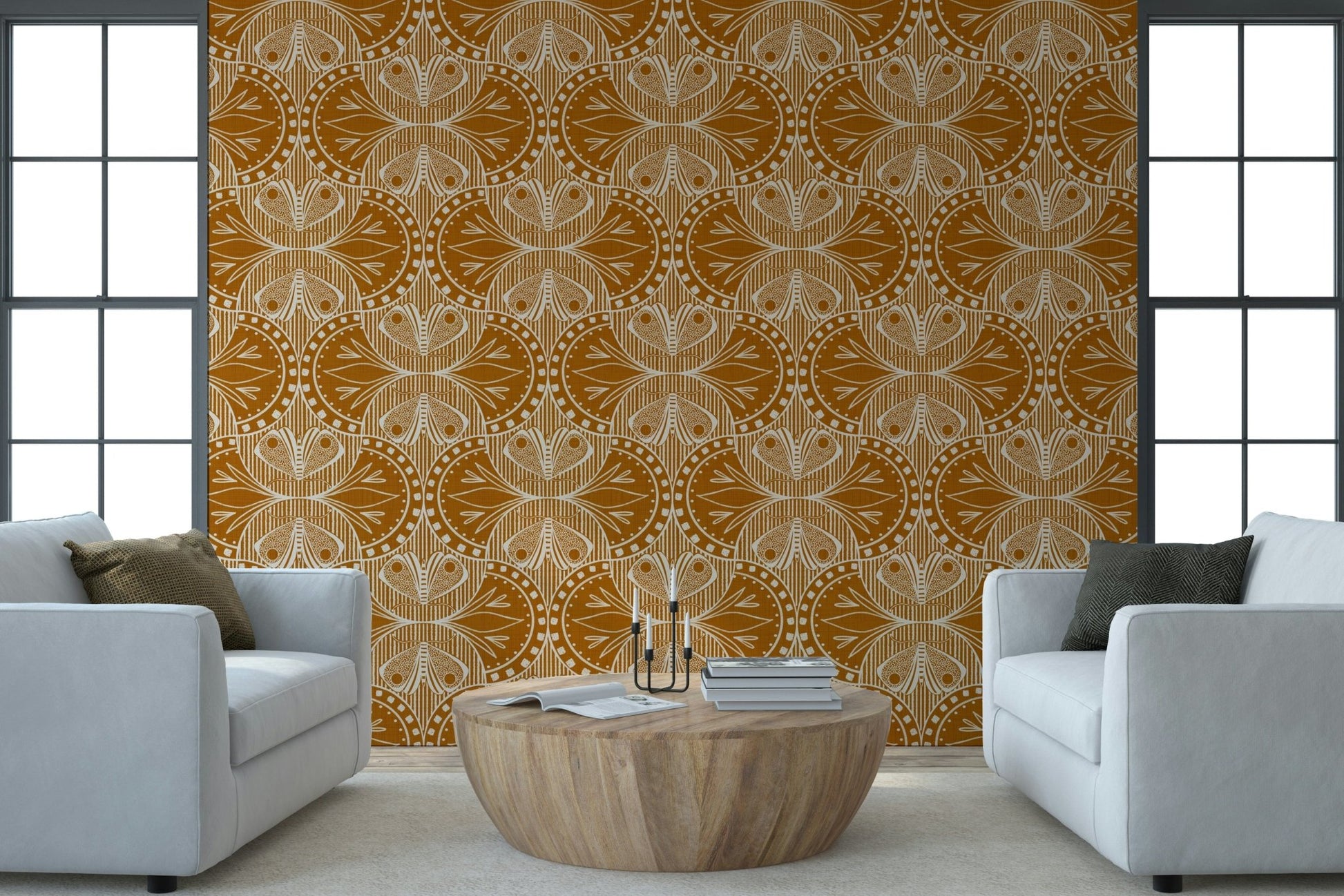 Decorative butterfly vine print wallpaper for walls unique room covering.
