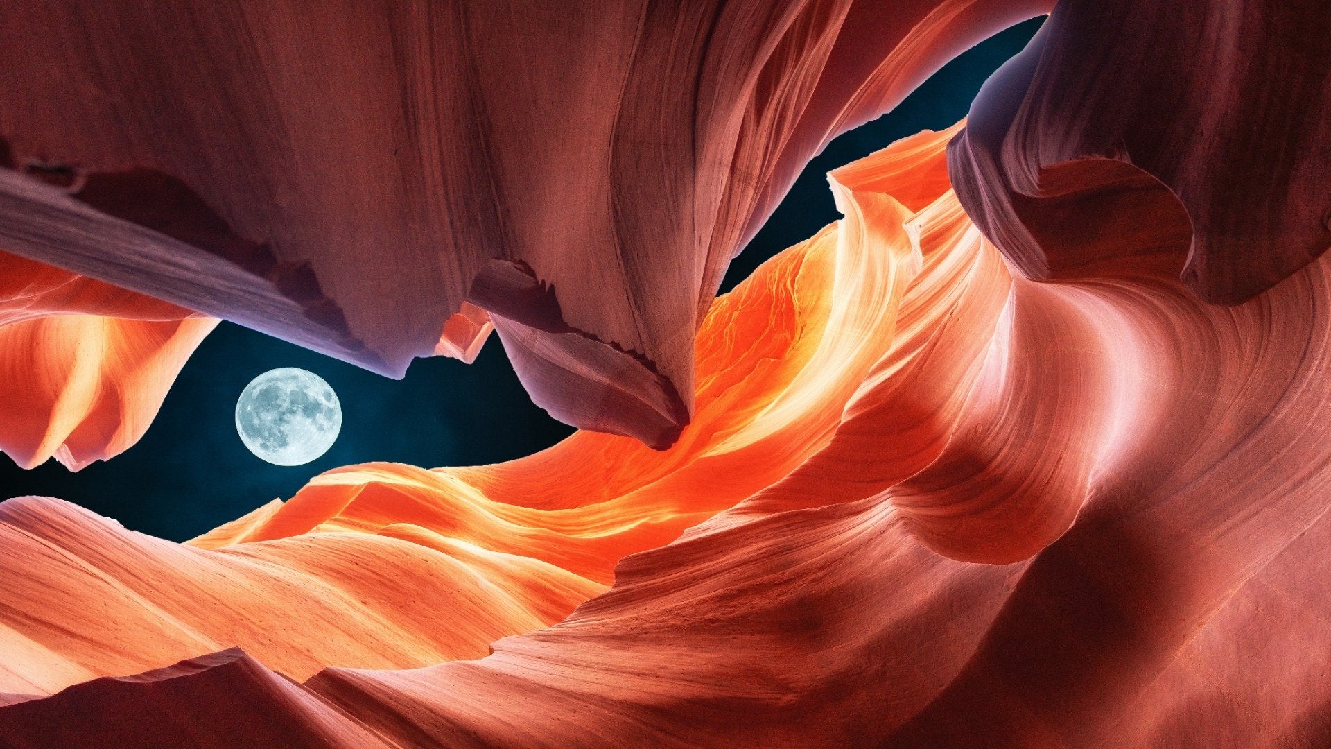 Vivid Color Antelope Slot Canyon Wallpaper Murals in your room — zoomed
