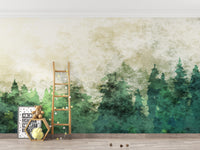 Artistic Forest Design Wallpaper Mural - Giffywalls