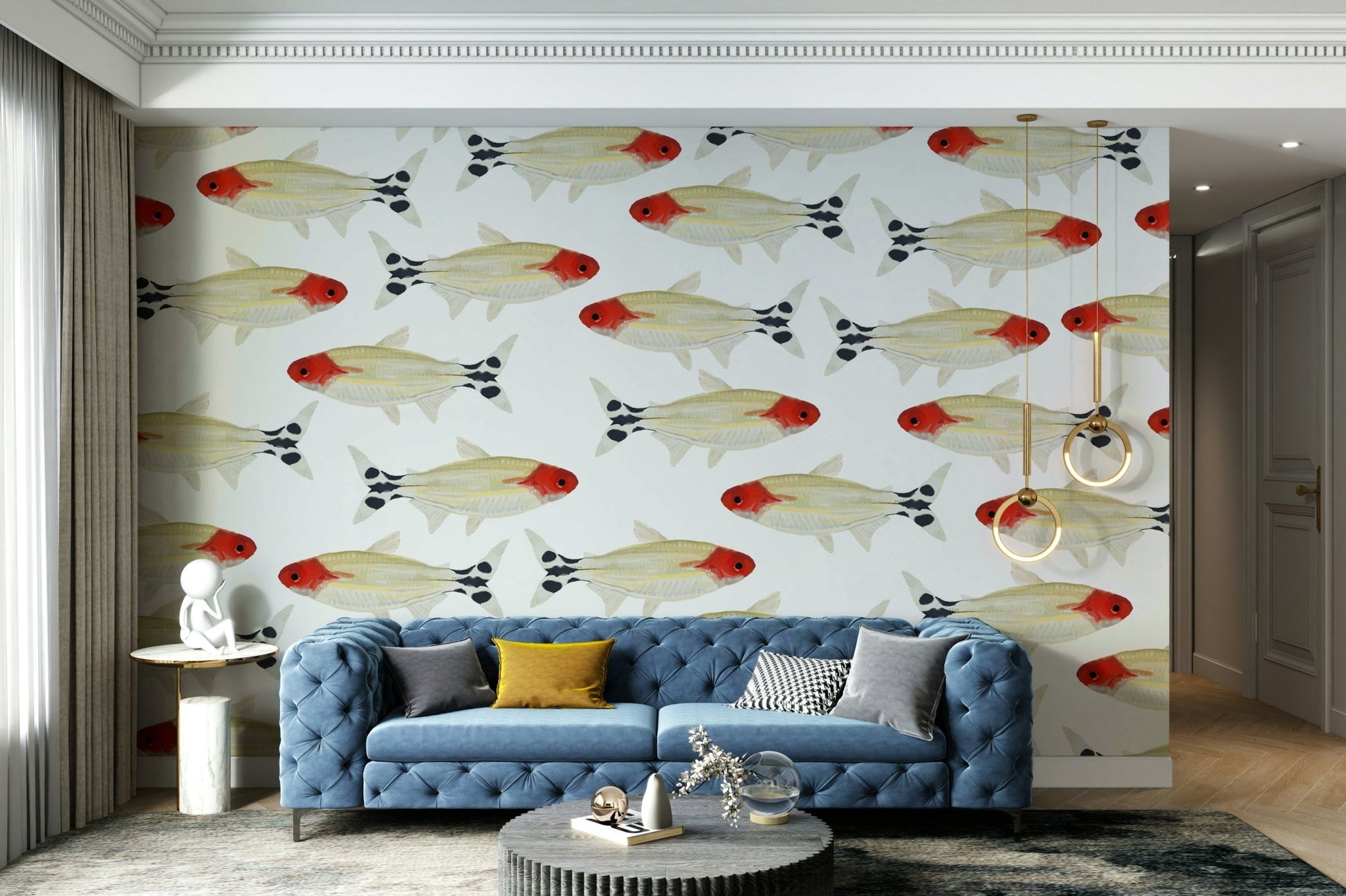 Deeply textured Asperum mural with earthy, neutral colors

