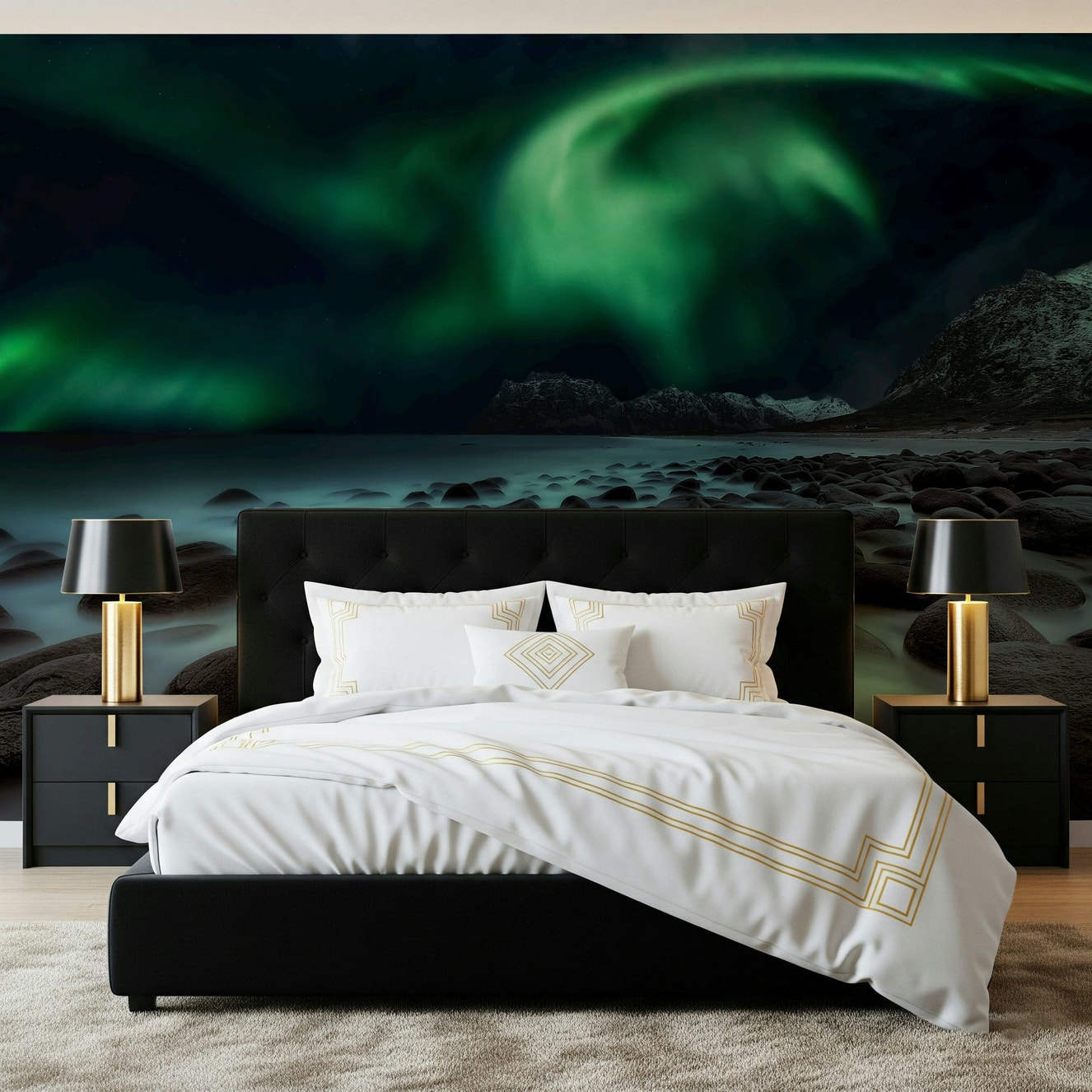 Mystic Shore Lights Wall Mural -804194