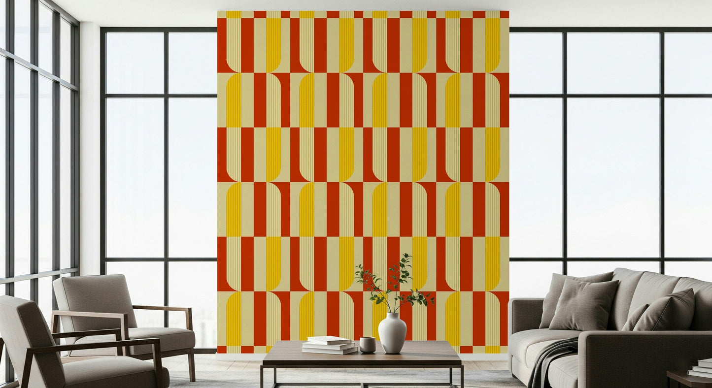 Marigold and Maple - Abstract Pattern Wallpaper⁠