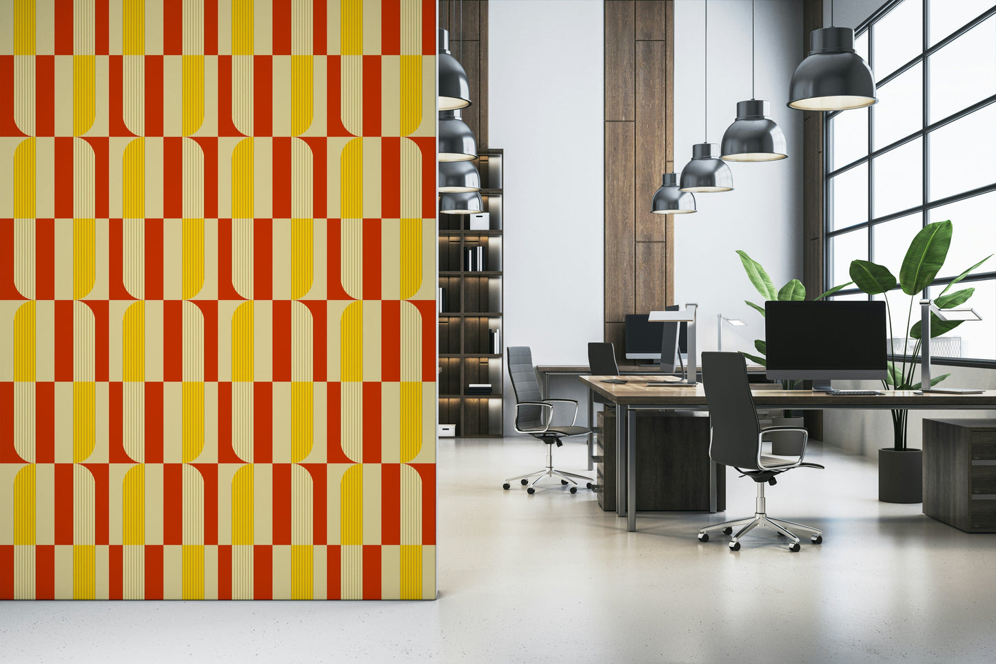 Marigold and Maple - Abstract Pattern Wallpaper⁠