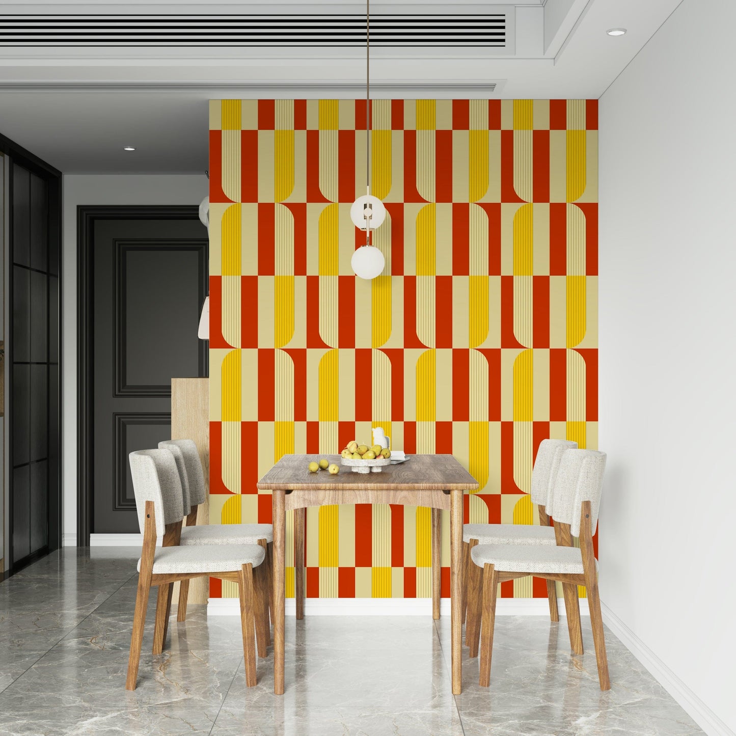 Marigold and Maple - Abstract Pattern Wallpaper⁠