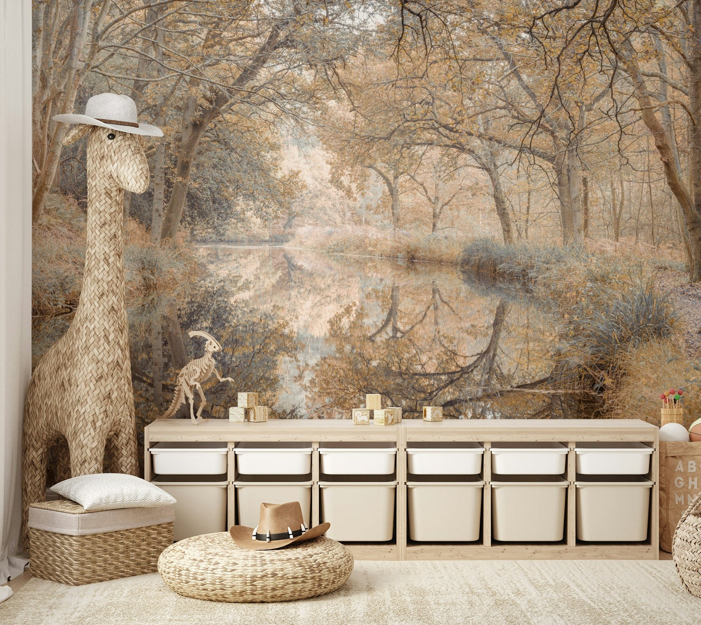 Tranquil forest canal wallpaper

