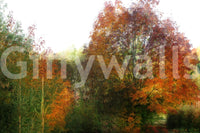 Earthy toned landscape mural
