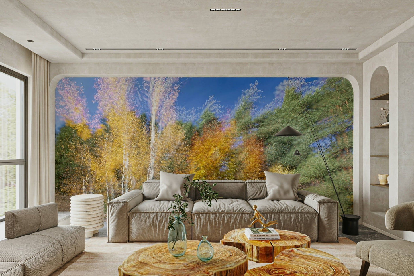 The image uses streaks of vibrant oranges, reds, and yellows.

