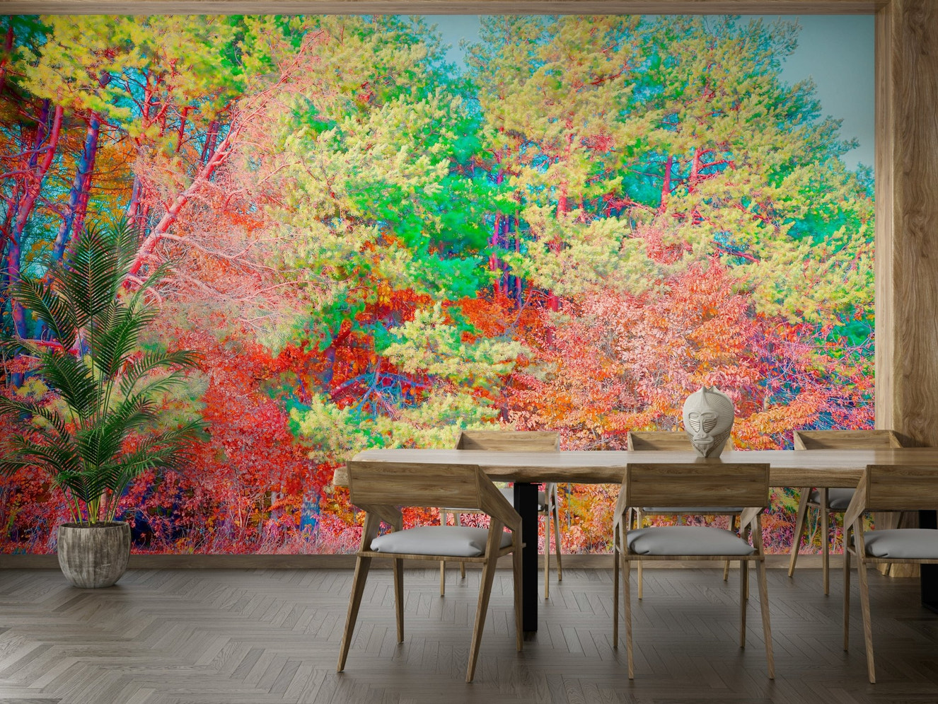 The high-resolution print highlights the texture of the leaves and bark.

