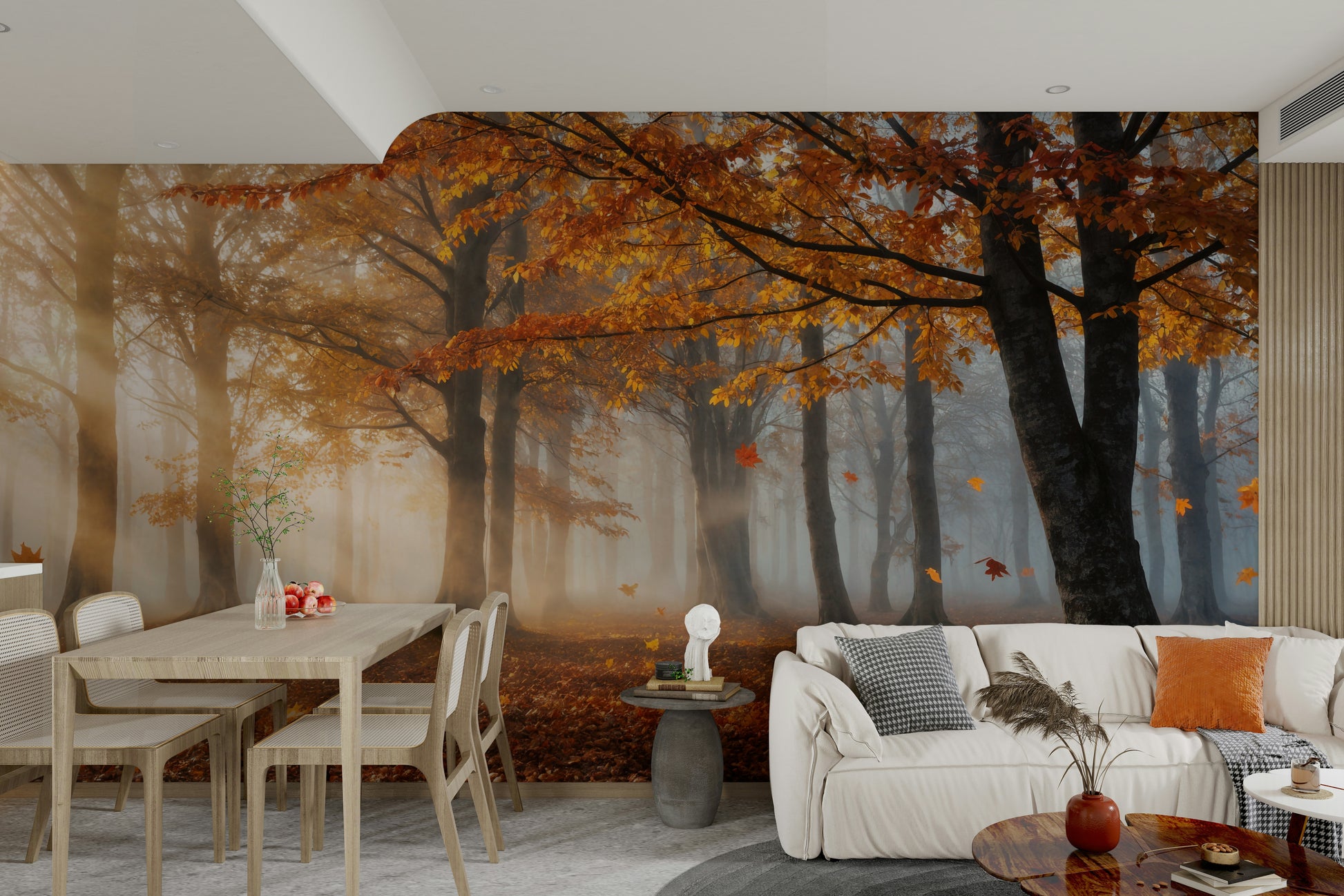 A calm and serene wall covering.

