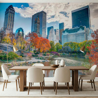 Autumn in the City product, crisp fall light on historic Plaza Hotel structure.