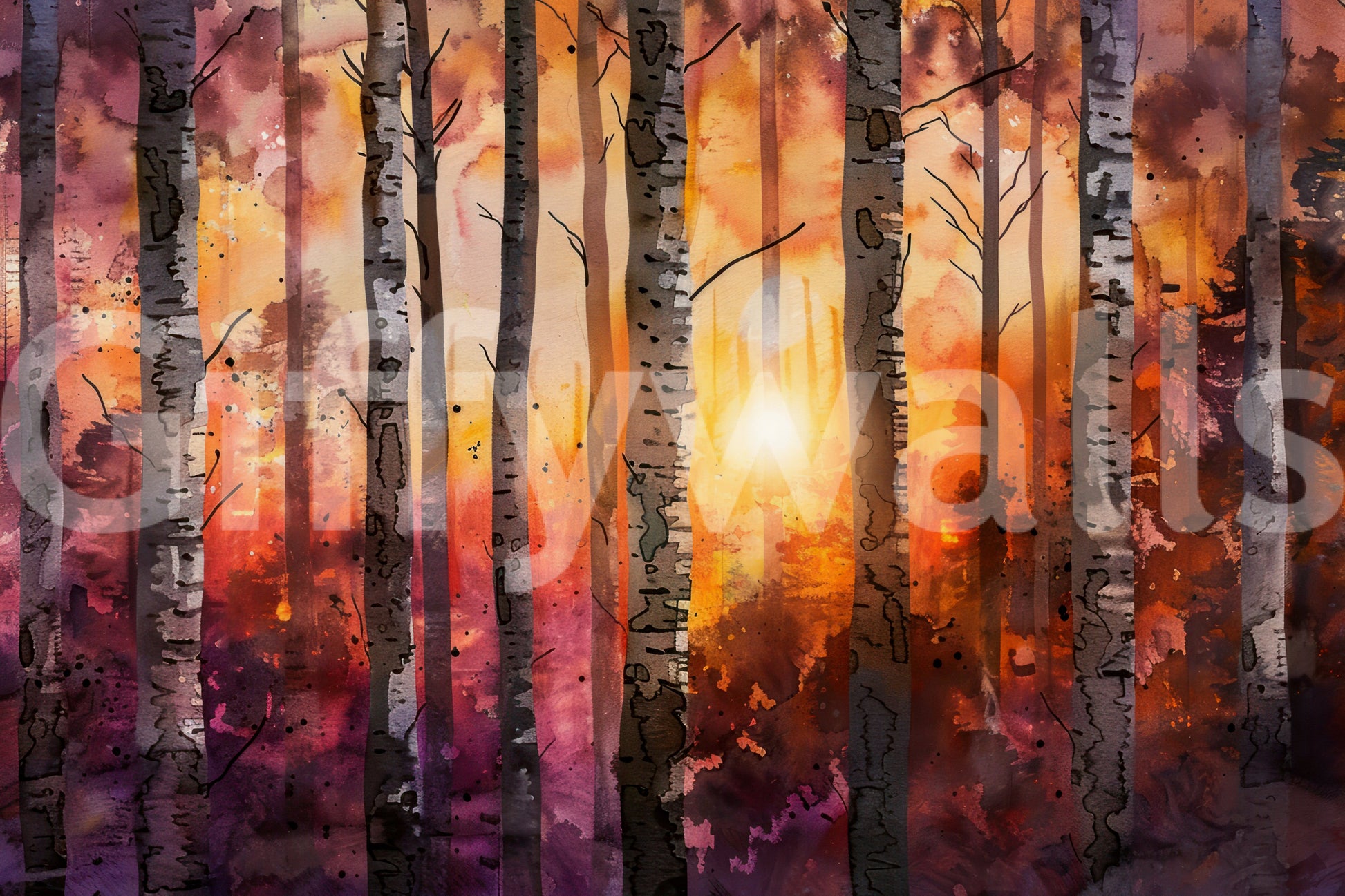 Peaceful autumn wall mural

