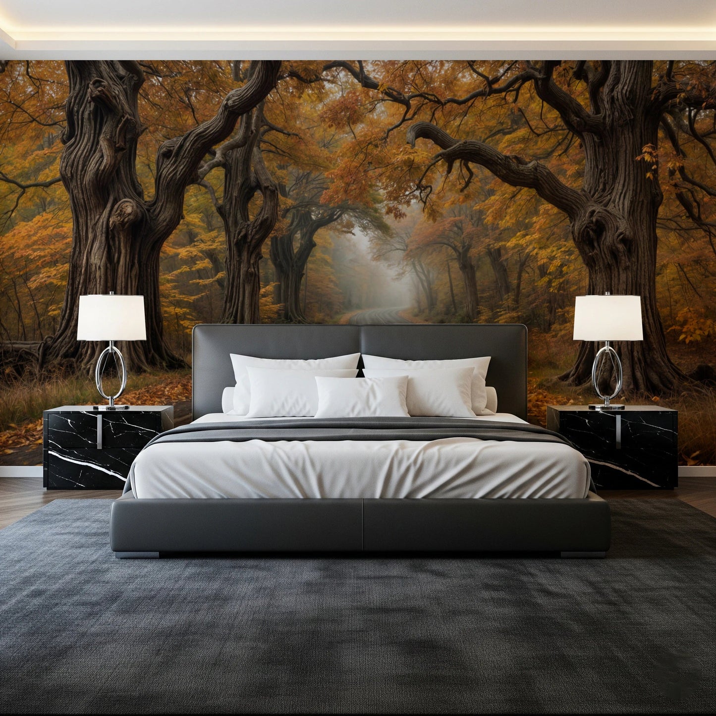 Autumn Road Canopy Wall Mural