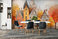 Autumn Town cozy wallpaper

