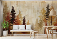 Autumnal Forest Haze Wall Mural