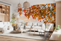 Autumn's Golden Symphony Wall Mural