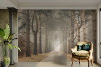 Nature-inspired wall art with trees

