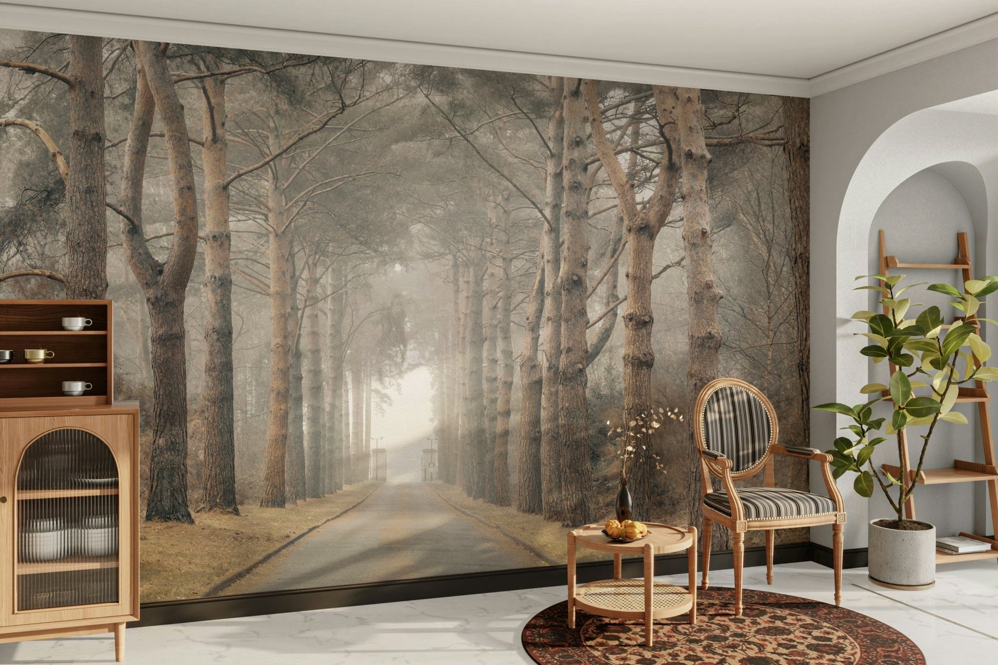 Large tree mural for living room


