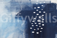 A calming abstract design wallpaper mural that defines a space.
