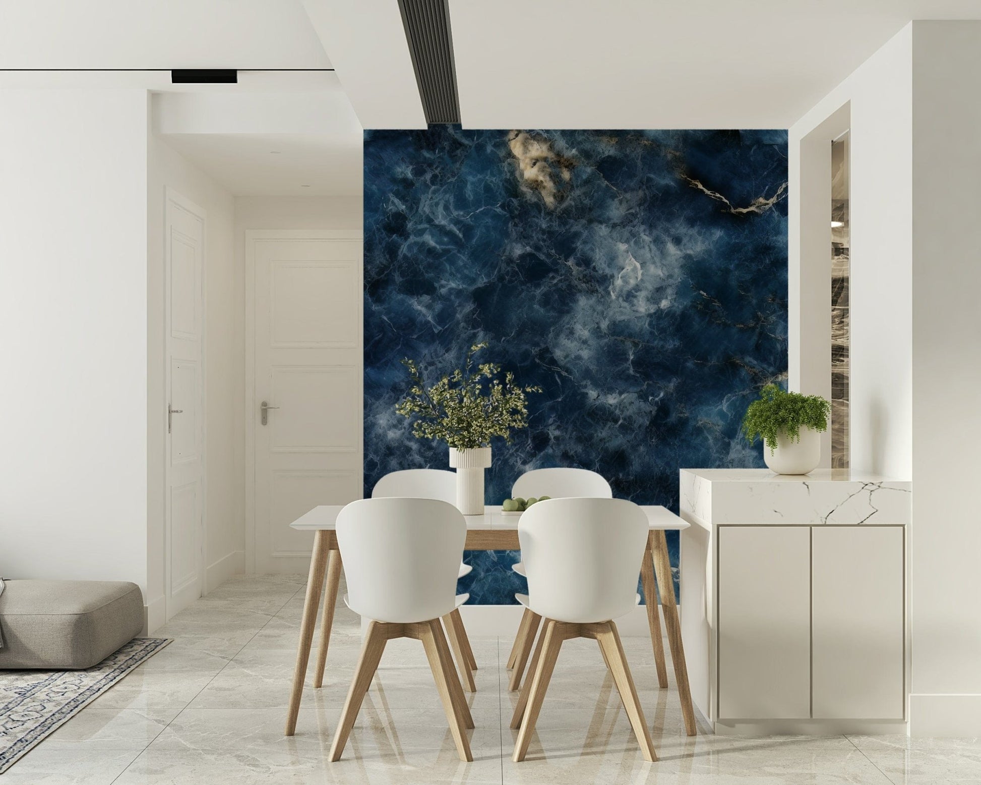 Azure Depths Wallpaper — abstract ocean-inspired design in rich blue tones.
