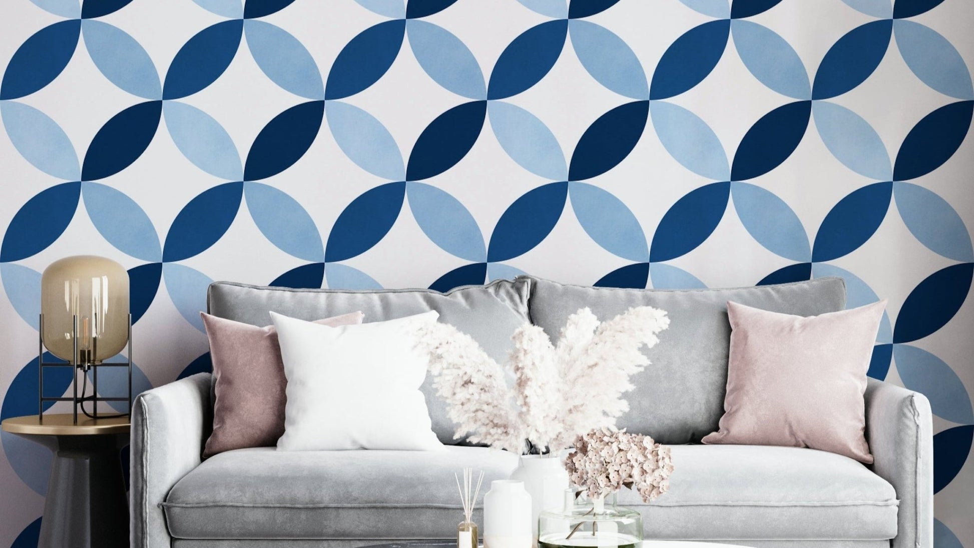 The colors are shades of bright azure blue.

