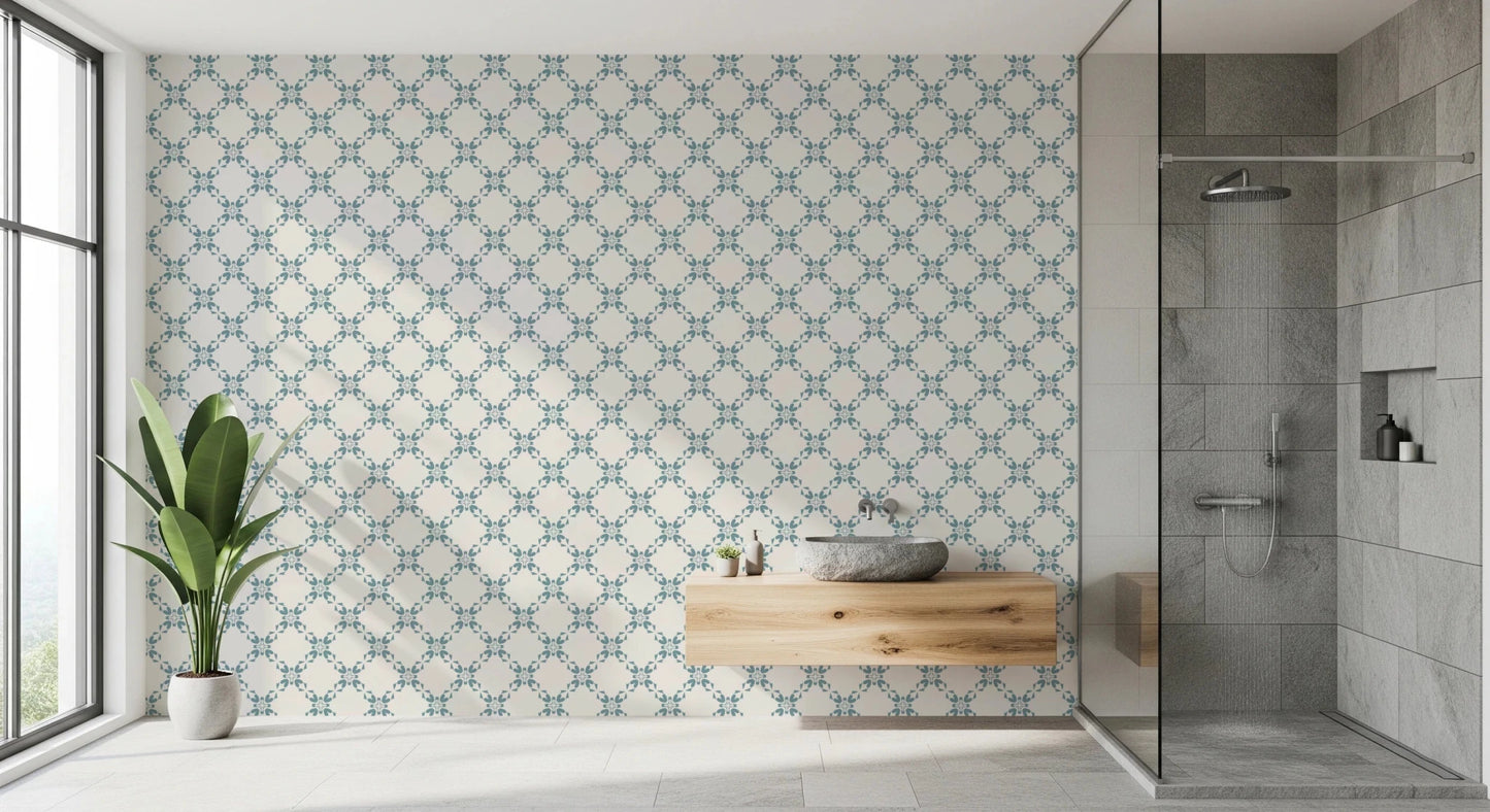 Azure Lattice Wallpaper⁠