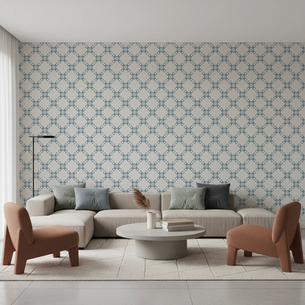 Azure Lattice Wallpaper⁠