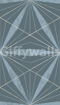 Striking Art Deco inspired Radiance mural showcasing linear fan artistry.