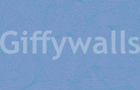 Abstract flowing lines wallpaper Azure Zen Doodle serene blue mural.