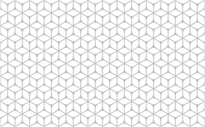 White Repeat Square Art Deco Wallpaper