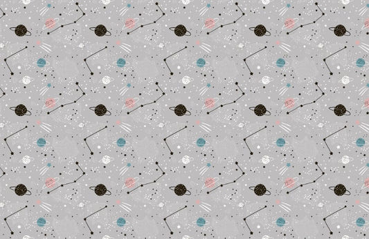 Stars and Planets Kids Room Wallpaper