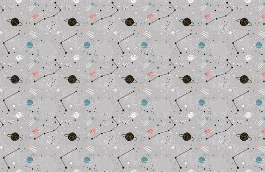 Stars and Planets Kids Room Wallpaper