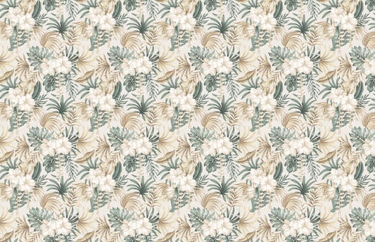 Tropical Floral Foliage Palm Leaves Wallpaper