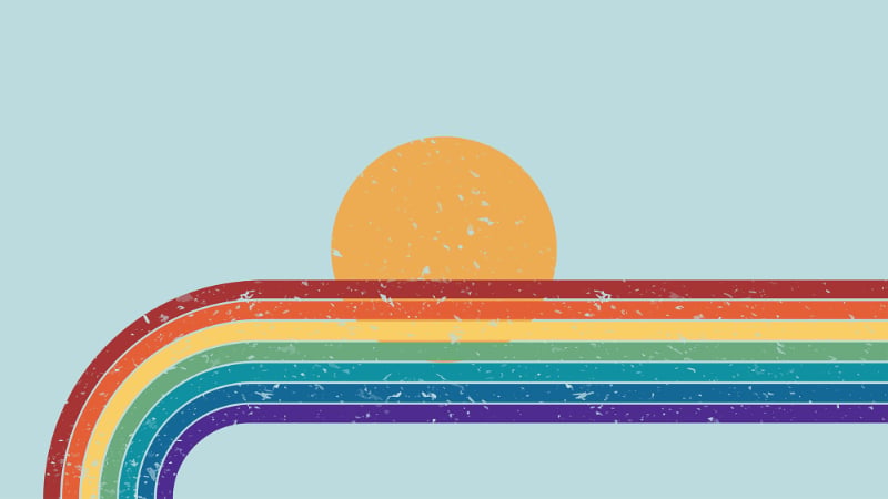 Contemporary Colorful Rainbow Wallpaper Murals in your room