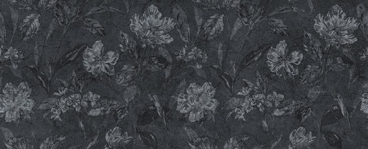 Black Floral Wallpaper Mural