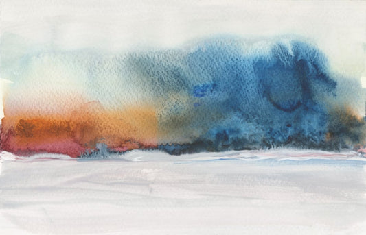 Acrylic Watercolor Flow Painting Wallpaper Mural