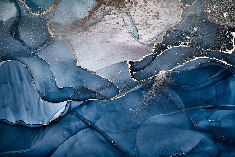 Blue Alcohol Ink Colors Wallpaper Murals