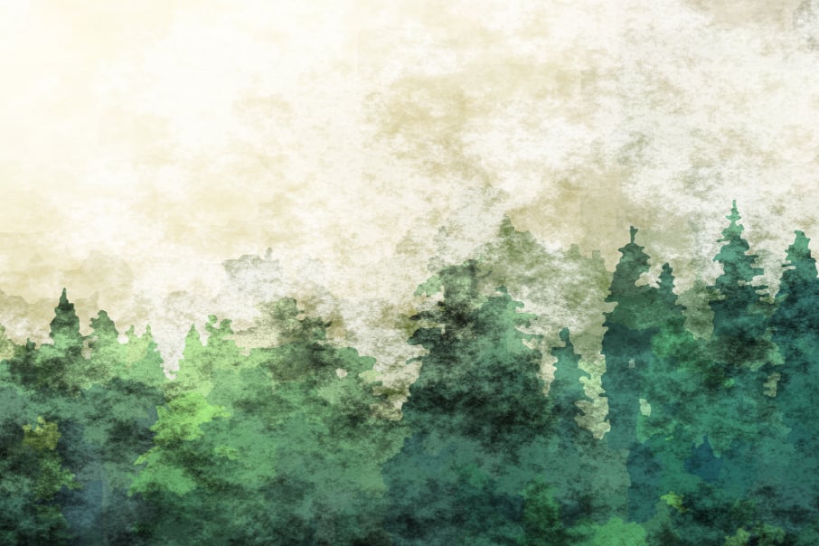 Artistic Forest Design Wallpaper Mural