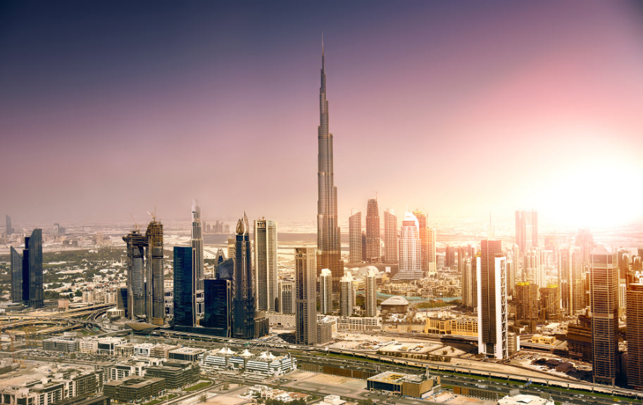 Dubai Downtown at Sunset Wallpaper Murals in your room — zoomed