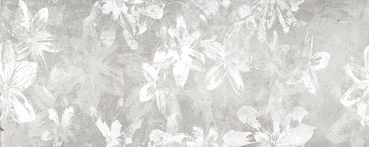 Rustic White Flower Wallpaper Murals in your room — zoomed
