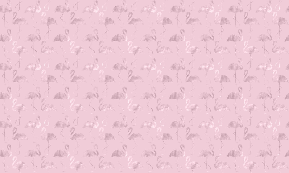 Trendy Pink Shiny Flamingo Seamless Wallpaper in your room